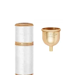 Accessoire Parfum>CREED Or / Blanc                Vaporisateur de voyage - Gaine Cousue Cuir
