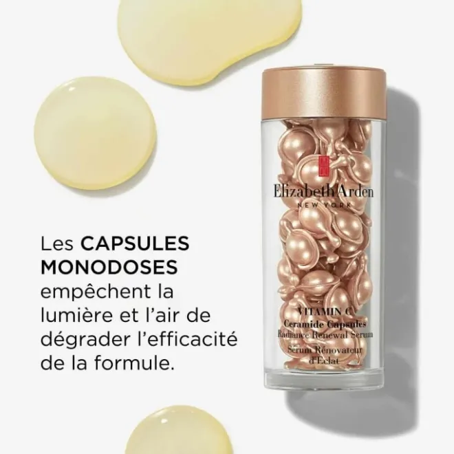 Soin Spécifique Visage|Soin Jour & Nuit>Elizabeth Arden Ceramide Vitamine C Capsules Sérum Rénovateur d'Éclat