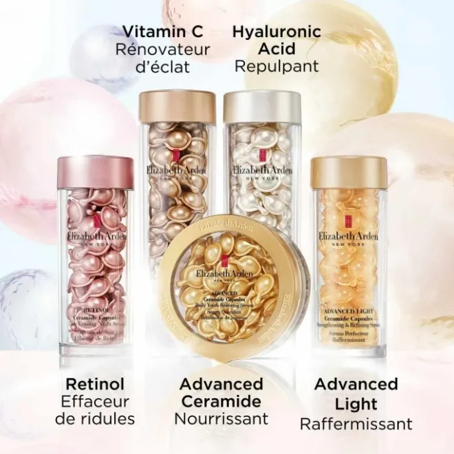 Soin Spécifique Visage|Soin Jour & Nuit>Elizabeth Arden Ceramide Vitamine C Capsules Sérum Rénovateur d'Éclat