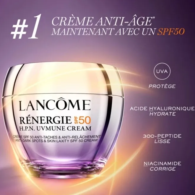 Soin De Jour>LANCÔME Rénergie H.P.N. UVMUNE Crème Anti-âge avec SPF 50 - Recharge