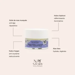 Soin Jour & Nuit|Soin Naturel & Ecoresponsable>N.A.T Story Crème Hydra - Confort                Anti-Âge - Hydratante - Régénérante