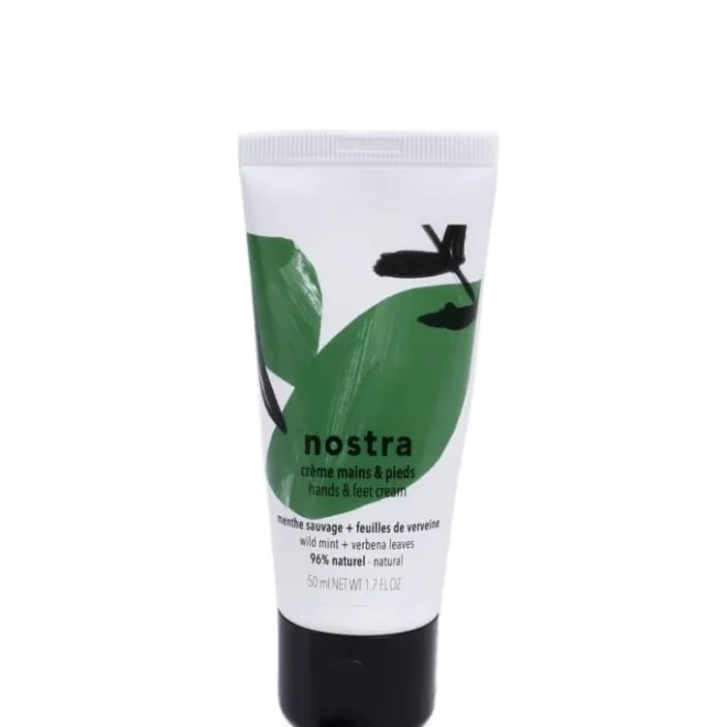 Soin Des Mains & Des Pieds|Soin Naturel & Ecoresponsable>nostra Menthe Sauvage & Feuilles de Verveine Crème Mains & Pieds - 96% d'ingrédients d'origine Naturelle