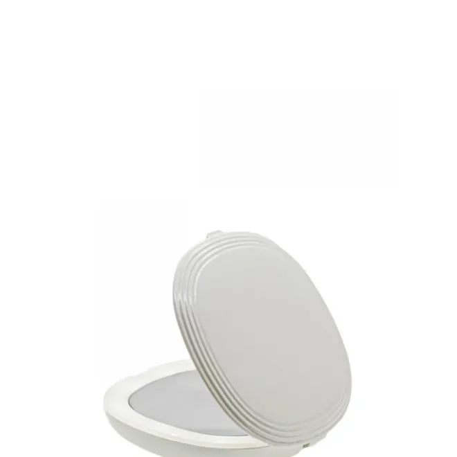 Accessoires Maquillage>Novex Miroir Lumineux de Sac Double Face Grossissant x 1 et x 5 Blanc Nacré