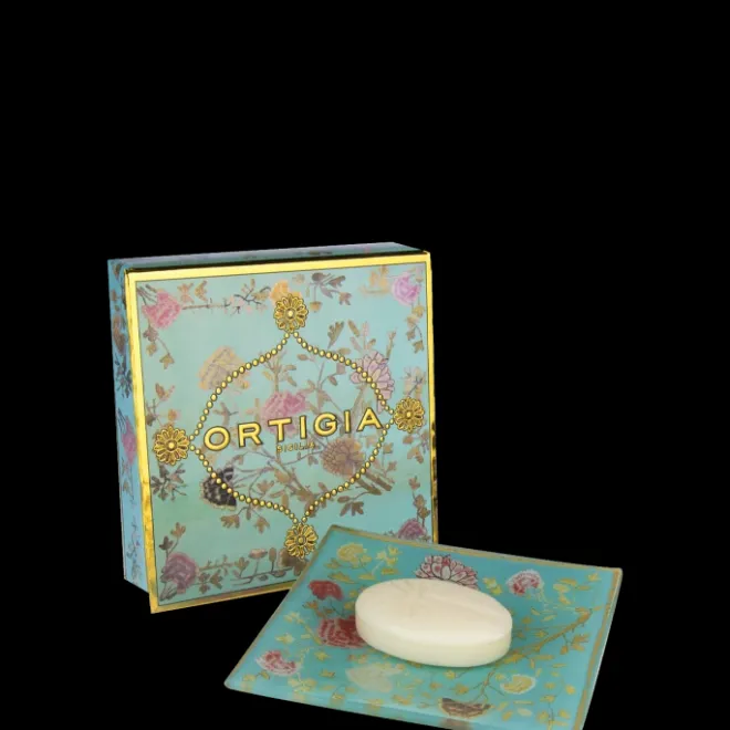 Accessoires Maison|Parfum Mixte>Ortigia Sicilia Florio Assiette en Verre & Savon