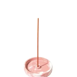 Coffrets Pour Elle|Accessoires Maison>Bloom Porte Encens                Rose Marbré en Beton