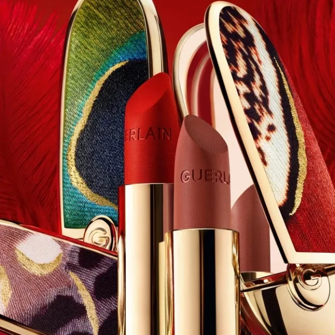 Rouge À Lèvres & Laque>GUERLAIN Rouge G de Majestic Feathers L’Écrin Bijou Double Miroir - Songbird