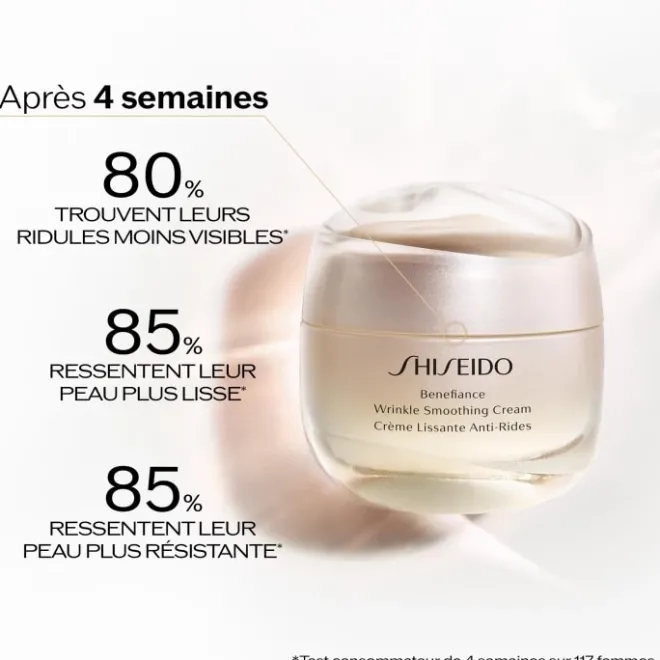 Soin Jour & Nuit>SHISEIDO Benefiance Crème Lissante Anti-Rides